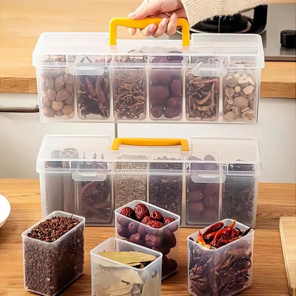 7-teiliges Werkzeug-Aufbewahrungsbox-Set mit 6 abnehmbaren Innenbehältern, tragbarer Werkzeug-Organizer, Kunststoff-Organizer für Hardware-Zubehör