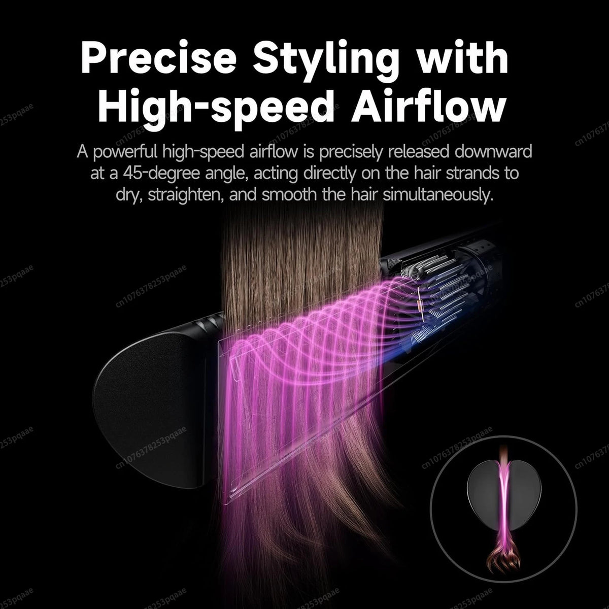 2IN1 Haarglätter und Haartrockner, Luft-Ionen-Haar, heißes/kaltes Windhaar, 220 V, FlatIron, langlebiges Haarstyling-Eisen, LCD-Display
