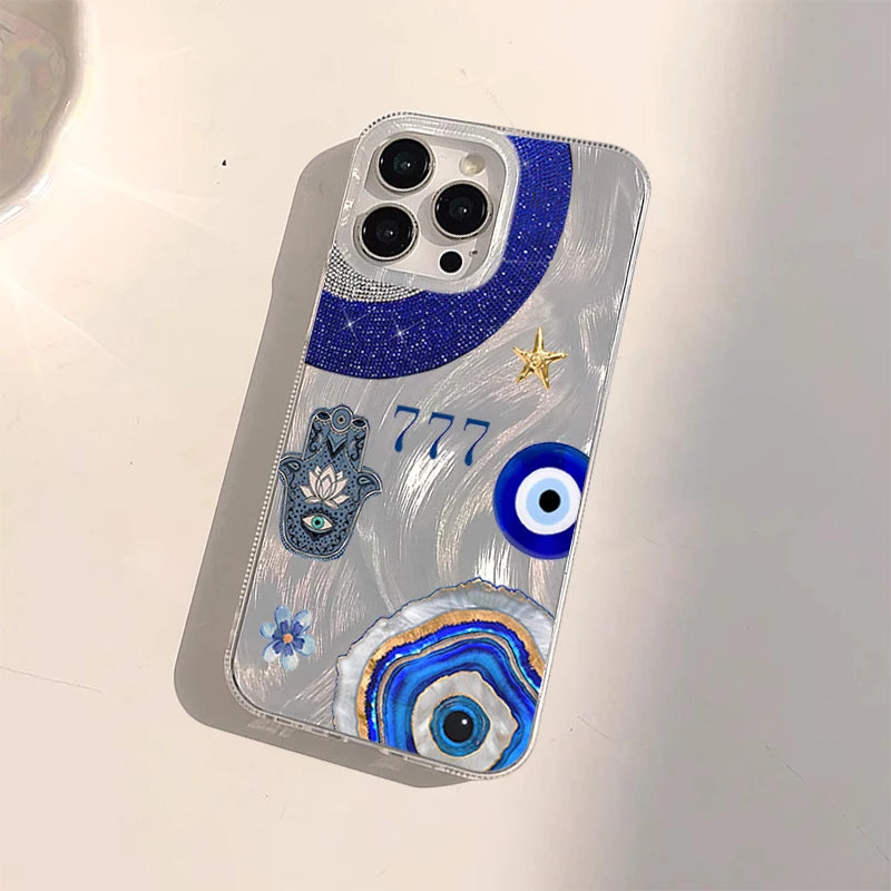 Böser Blick Handyhülle für iPhone 11 12 13 14 15 Pro 16 17 Pro Max 17 Air XS X XR 7 8 Plus 16E SE 2022 Stoßfeste Schutzhülle