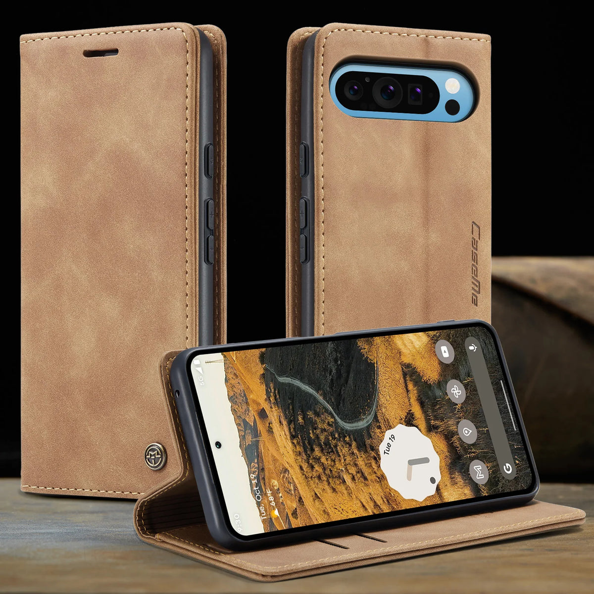 Business Retro Leder Handyhülle für Google Pixel 10 9 8 Pro XL 10A 9A 8A 7 5G Luxuriöse Magnetische Flip-Kartenfach-Brieftaschenhülle
