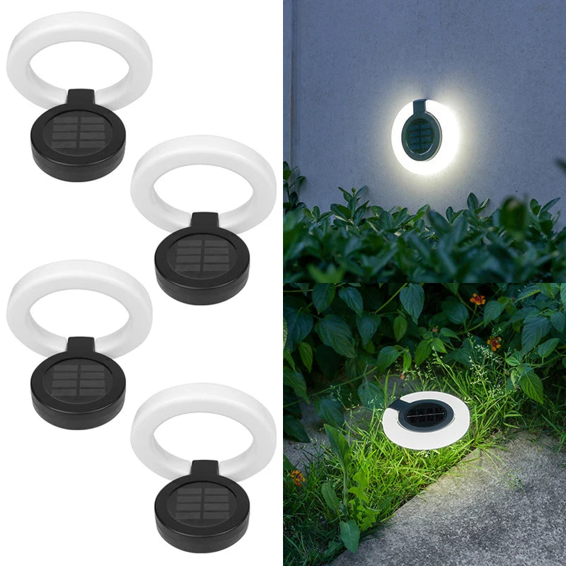 1/4PCS Solarleuchten für den Außenbereich, wasserdichtes Atmosphärenlicht, vergrabene Außenlampen, Wandbeleuchtung, Rasenlampe, für Balkon-Gartendekoration