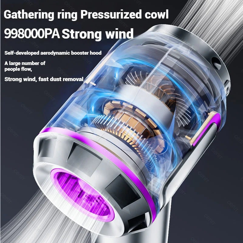 NEUE Auto Staubsauger 998000PA Mini Cordless Leistungsstarke Tragbare Auto Staubsauger für Hause Handheld Gebläse Auto Reiniger
