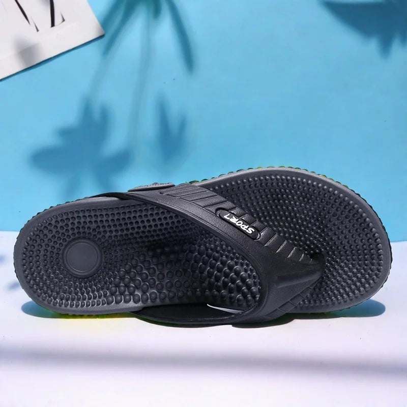 Leichte EVA-Sandalen für Herren mit Massagesohle, mehrfarbige Optionen, große Slip-On-Hausschuhe für den täglichen Gebrauch am Strand zu Hause im Freien
