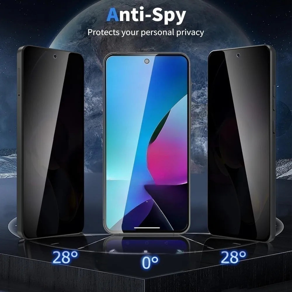 2 Stück Sichtschutz-Vollbildschutzfolie für Samsung Galaxy A07/A15/A16/A17/A25/A26/A35, gehärtetes Glas für Samsung A36/A37/A55/A56/A57