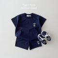 Koreanische Baby Boy Sommer Kleidung Set Gestickte Bär Bunte T-shirts T shirts + Lose Shorts Anzug 2PCS Pack Baby mädchen Kleidung Sets