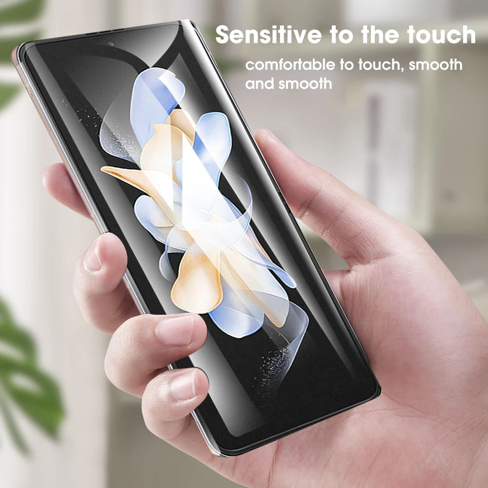 12 in 1 Flip5 Displayschutzfolie für Samsung Galaxy Z Flip 5G, weiches HD-Scharnier, schützende weiche, kratzfeste Hydrogelfolie für ZFlip5