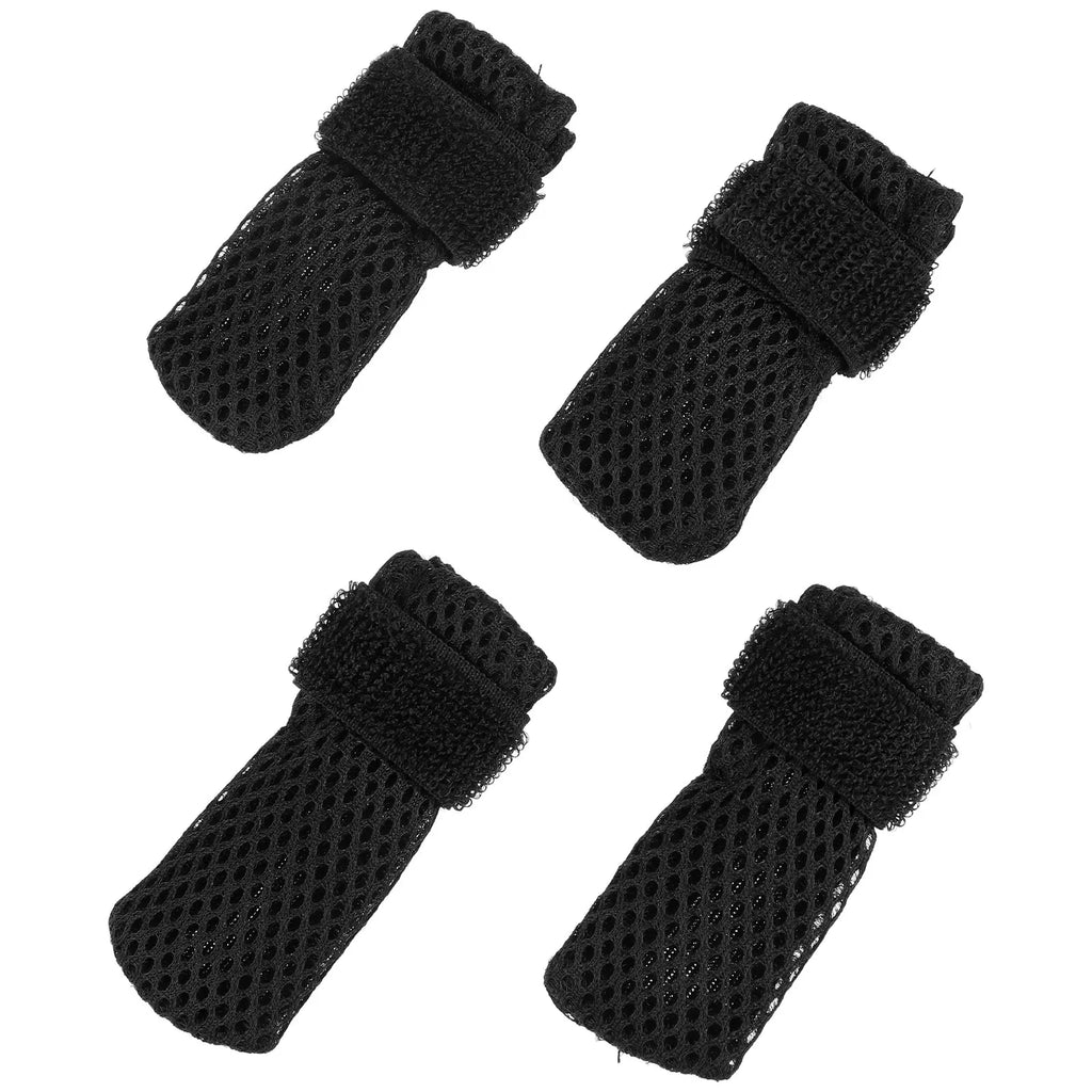 4er-Set Katzenschuhe: Verstellbare Pfotenschützer, Kratzschutz-Krallenkappen, Katzenstiefel, Medikamentenschuhe für Katzen
