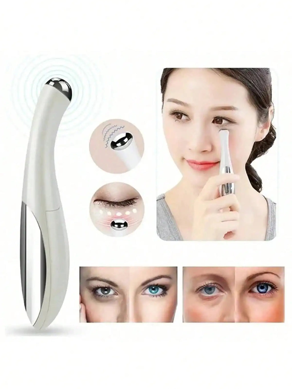Elektrisches Augenmassagegerät, Vibration, Falten, Anti-Aging, Augenmassage, Augenringe, Entfernung, Schönheit, Gesicht, Augenpflege, Stift