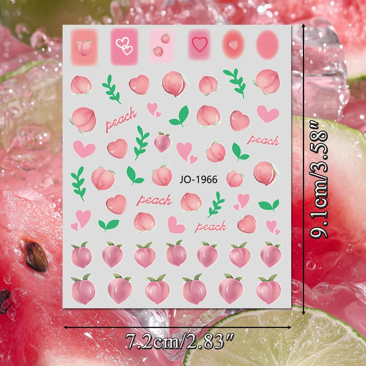 3 bis 12 Blatt 3D-Frucht-Nagelaufkleber Zitrusfrüchte Erdbeere Wassermelone Kirsche Avocado Abziehbilder Selbstklebende Sommer-French-Nagelkunst