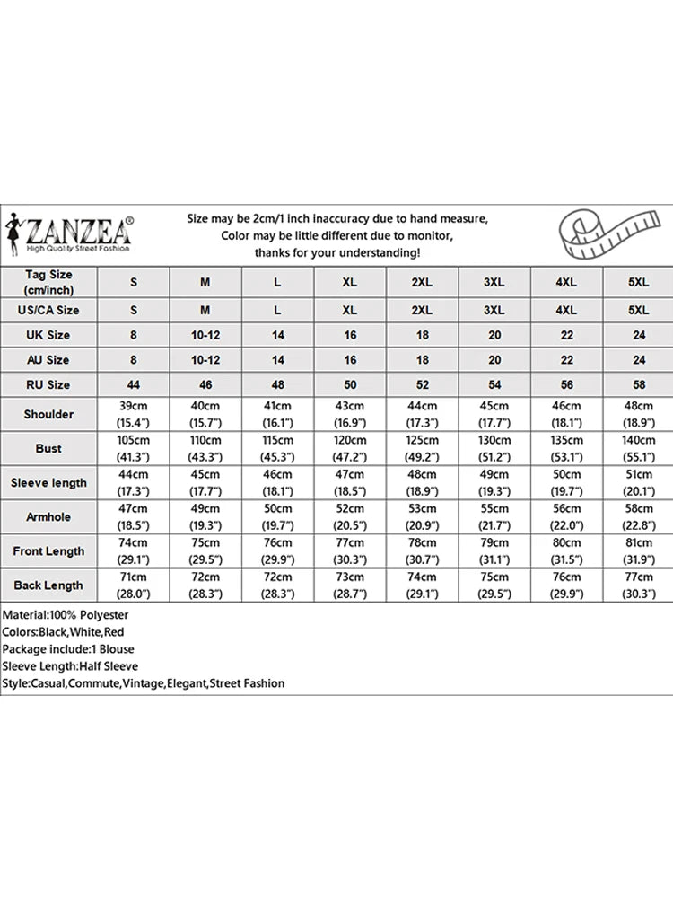 Mode solide plissierte Bluse Zanzea Overs ize Shirt Frauen elegante High Neck Halbarm Bluse Sommer Tops Arbeit Urlaub Blusas