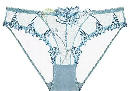 Eleganter Kirschblüten-Stickerei-Spitzen-Bügel-BH, ultradünn, Minimizer, stützend, Anti-Sagging, seitlich glättend für große Brüste, Größen 32-38, Set
