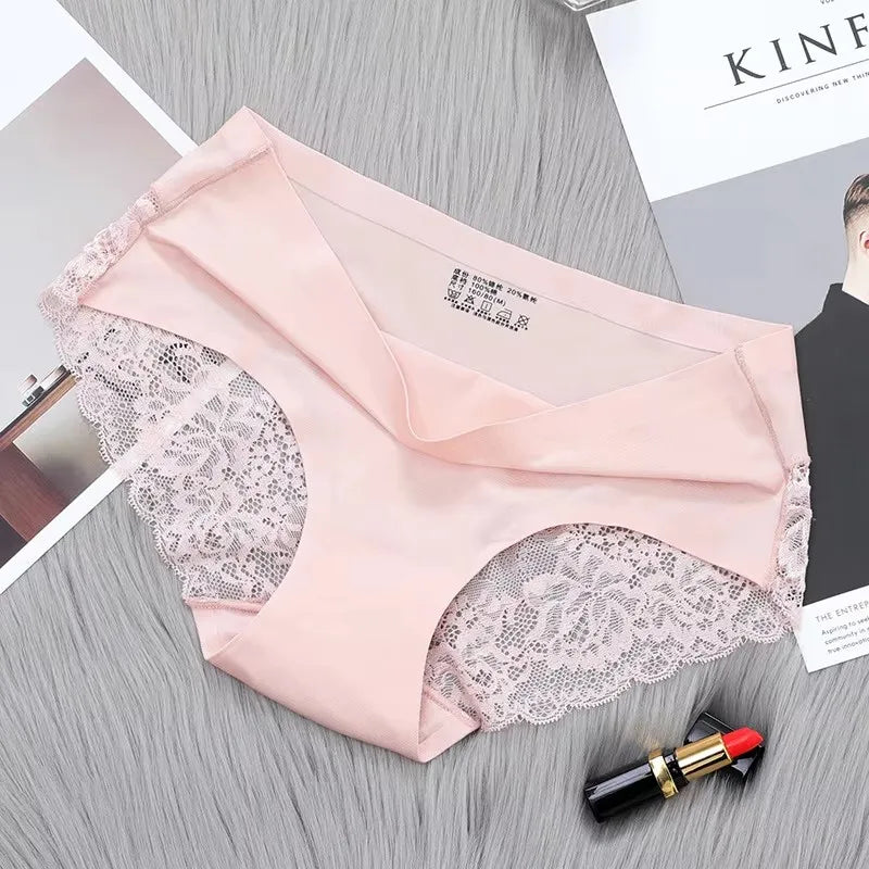 1/2/3Pcs Nahtlose WomenComfort Spitze Slip Aushöhlen Höschen Set Unterwäsche Low Rise Weibliche Sport Panty weiche Dame Dessous Sexy