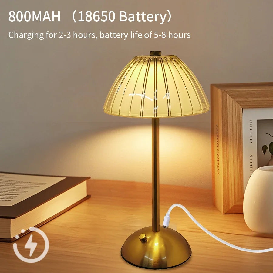 Dimmbare Desktop-Dekor Nachtlicht Tischlampe LED Touch Sensor wiederaufladbare kabellose Leselampe für Hotel Bar Schlafzimmer Licht