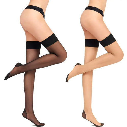 1 Paar Oberschenkelstrümpfe mit vertikaler Linie hinten für Damen, Overknee-Socken, Nylons, Strumpfwaren, sexy Damenstrümpfe