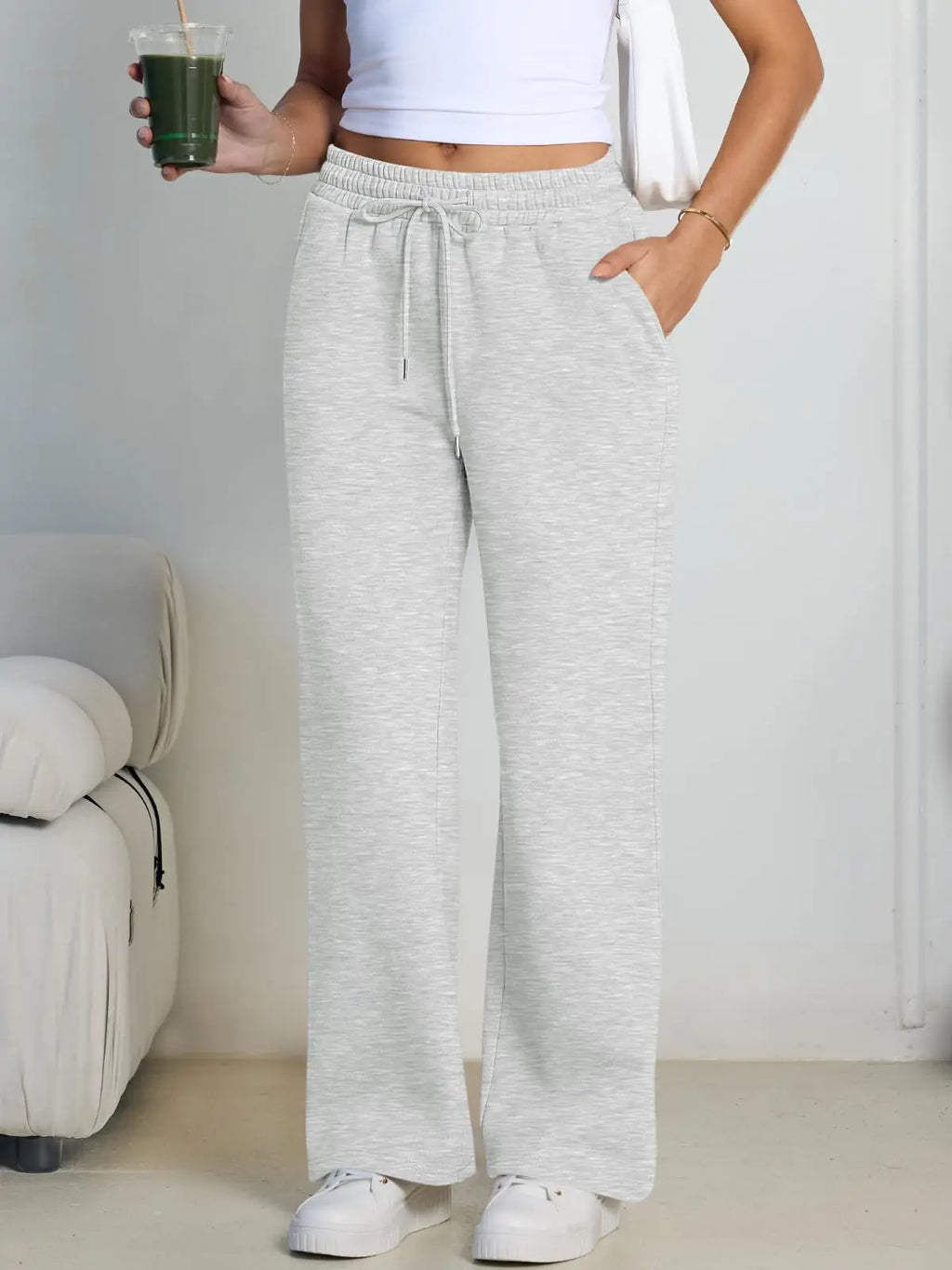 2026 Neue Harajuku Weite Jogginghose für Damen Streetwear Baggy Oversize Graue Sporthose mit Kordelzug Lässige Jogger-Hose