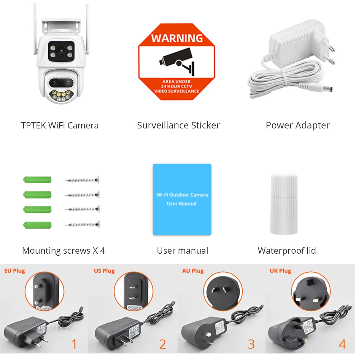 9MP 6MP WLAN-Kamera IP Außen-PTZ-Sicherheitskamera mit drei Objektiven, Dual-Screen, KI-Personenerkennung, automatische Verfolgung, Überwachungskamera ICSee