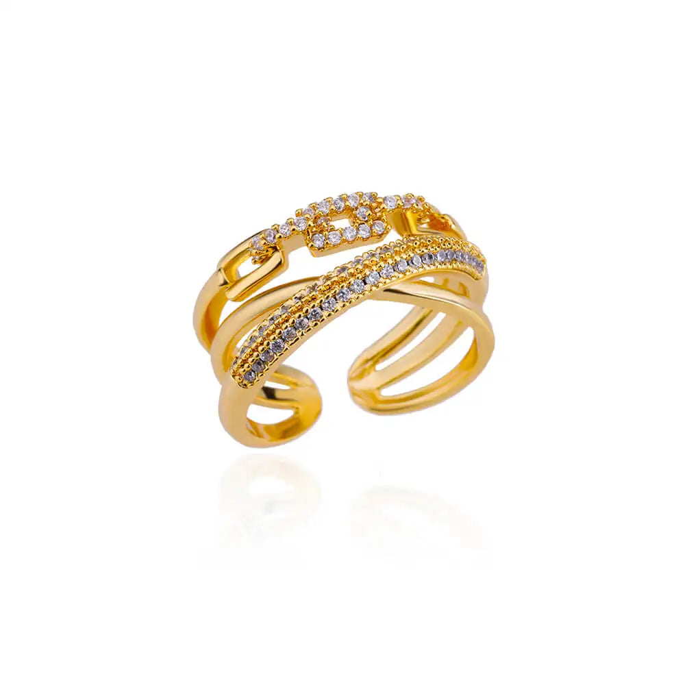 Edelstahl Runde Ringe Für Frauen Zirkon Geometrische Gold Farbe Kristall Ring Ästhetischen Hochzeit Schmuck Geschenk Bague Femme