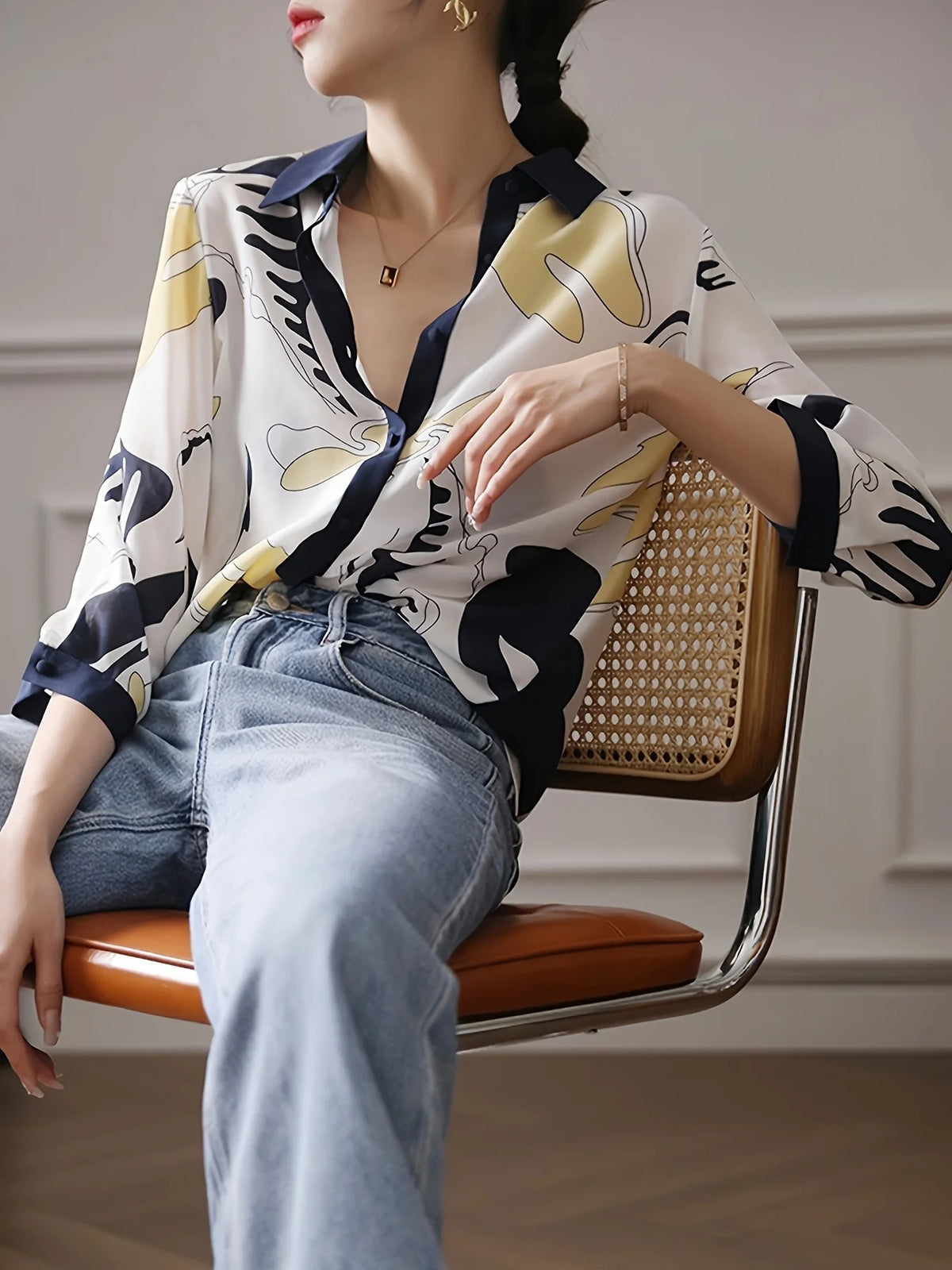 Modische Damenhemden im französischen Stil, Damenblusen, 2025, Frühling, Sommer, halbe Ärmel, Tops, Blusa Mujer