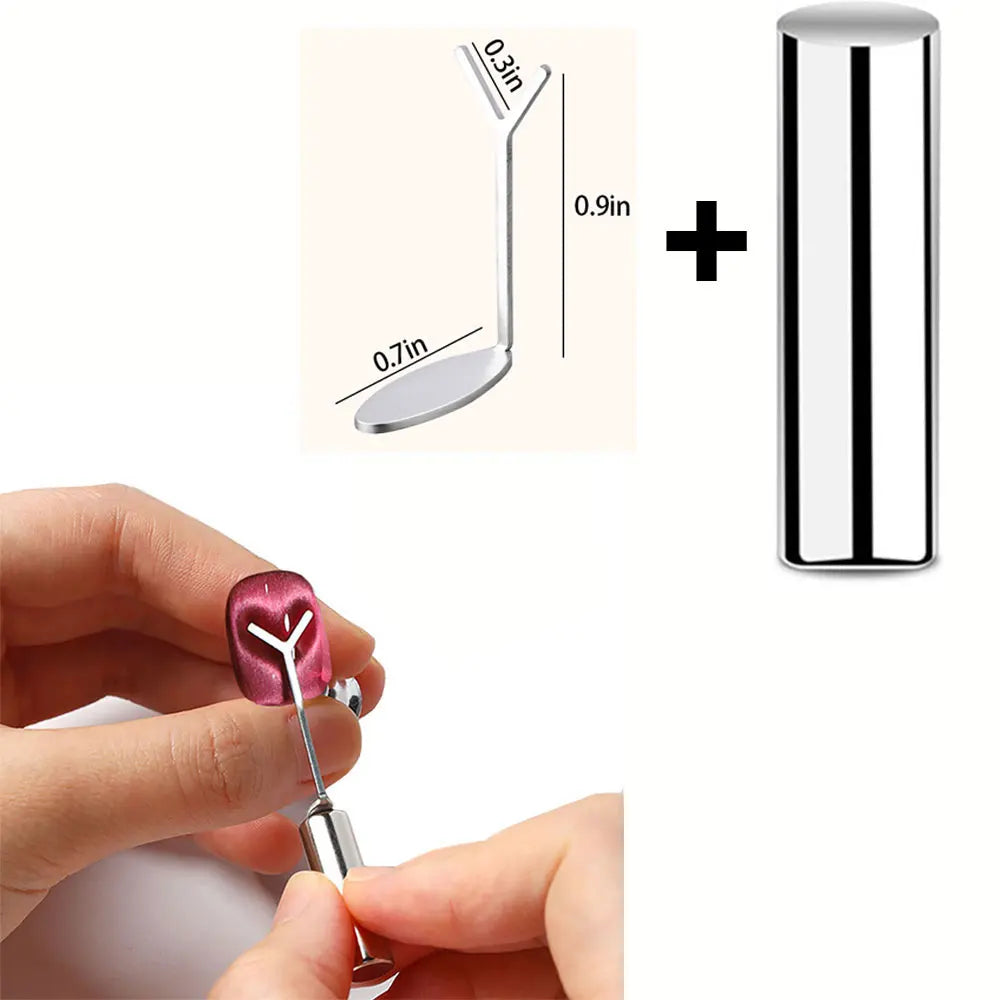 3-in-1 Multifunktionaler magnetischer Katzenaugen-Nagel-Magnetstab, 130 mm, superstarker Gel-Nagellack-Magnetstift, großer Zylinder, magnetisch