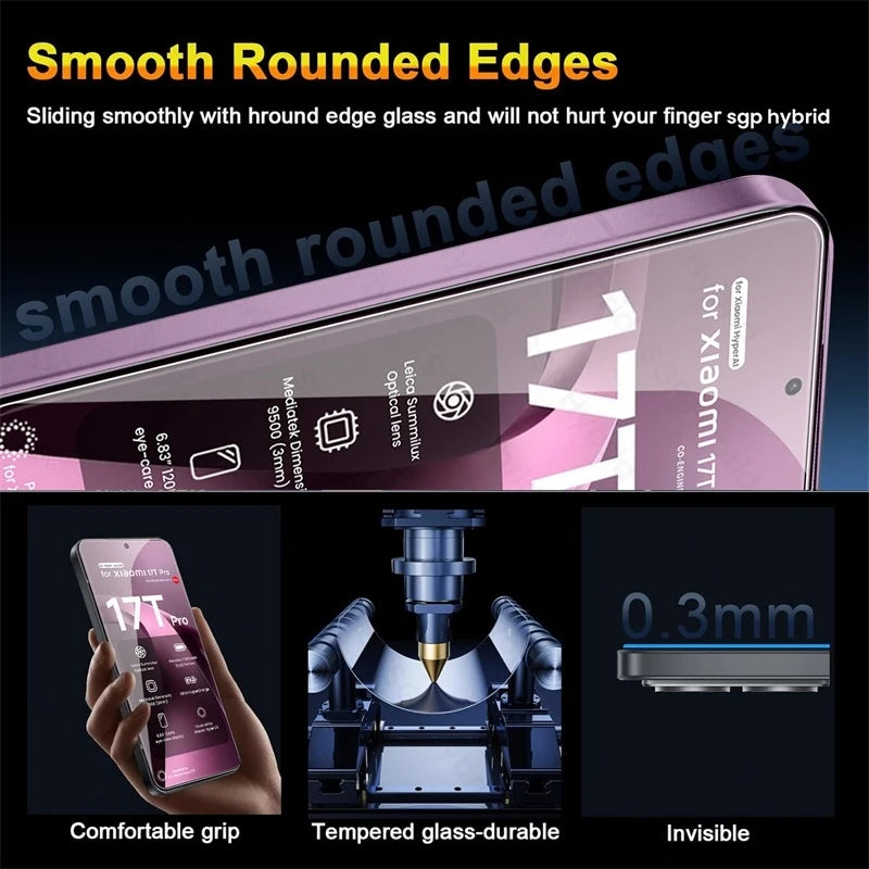 4-1 Stück Entsperrbare Gehärtete Glas-Displayschutzfolien für Xiaomi 17T Pro 5G Schutzglas für Xiaomi17TPro Xiaomi17T 17 T 17TPro 2026