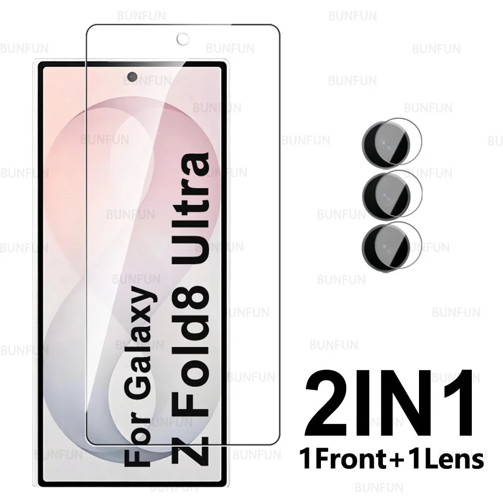 6-in-1 Schutzfolie für Samsung Galaxy Z Fold8 Ultra 5G: Displayschutz, Kamerafolie, gehärtetes Glas für die äußere Schale