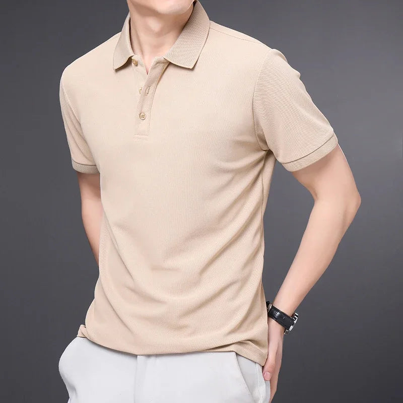 Herren Einfarbig Casual Fashion Kurzarm POLO Shirt Sommer Bequemes Top