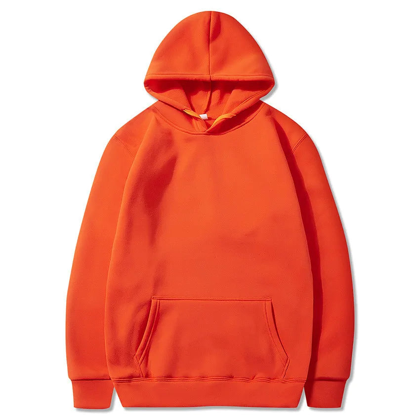 Damen Einfarbige Kapuzenpullover mit Taschen Sport Fitness Sweatshirts Modische Lässige Pullover in Verschiedenen Farben