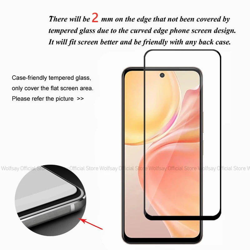 2/4PCS Gehärtetem Glas Für Vivo Y28 4G Screen Protector Vivo Y28 4G Volle Kleber Abdeckung telefon Glas Schutz Film Für Vivo Y28 4G
