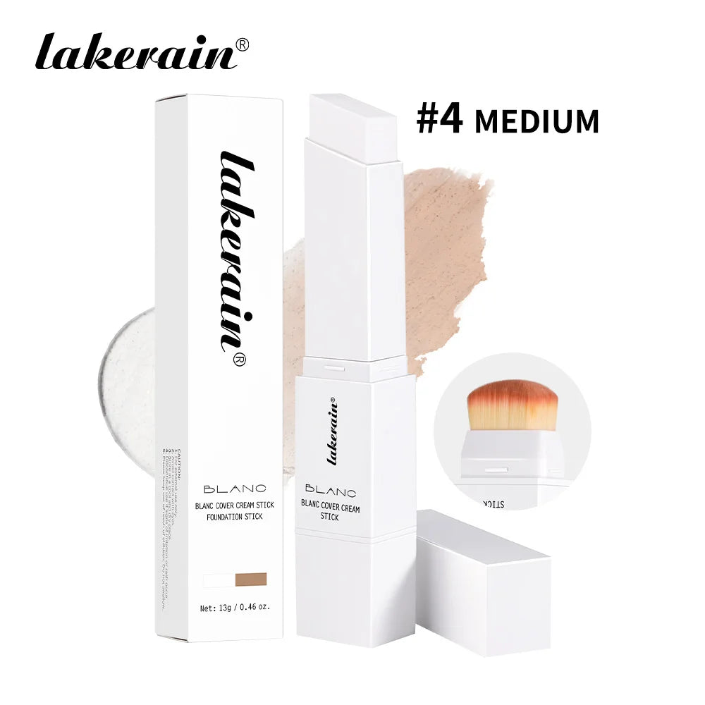 Farbwechselnder Foundation-Stick Blanc Foundation Koreanisches Make-up Basis Hochdeckender Concealer Natürlicher Nude 2-in-1 Foundation-Stick