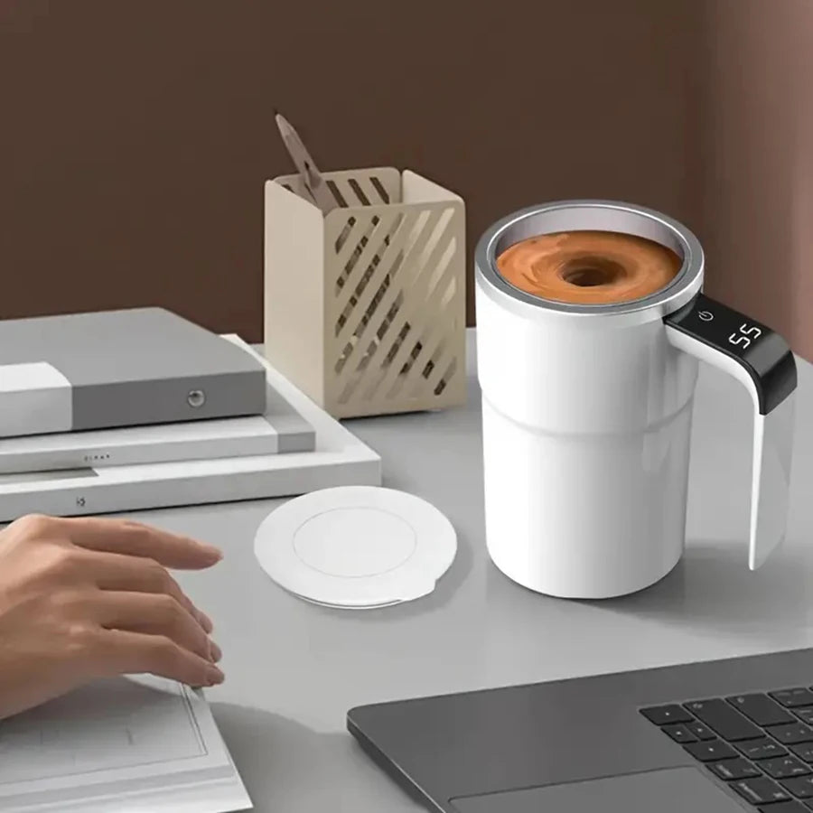 Automatischer Mischbecher Wiederaufladbarer Tragbarer Kaffee-Elektromixer aus Edelstahl