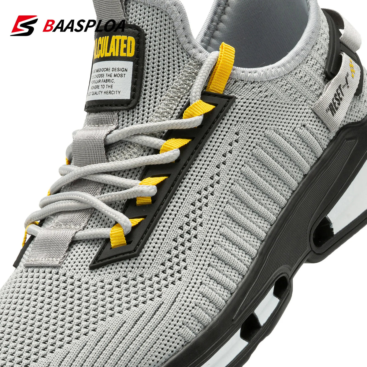 Baasploa Laufschuhe für Herren, leichte, lässige Herren-Designer-Mesh-Sneaker mit Schnürung, Outdoor-Sport-Wanderschuhe für Herren
