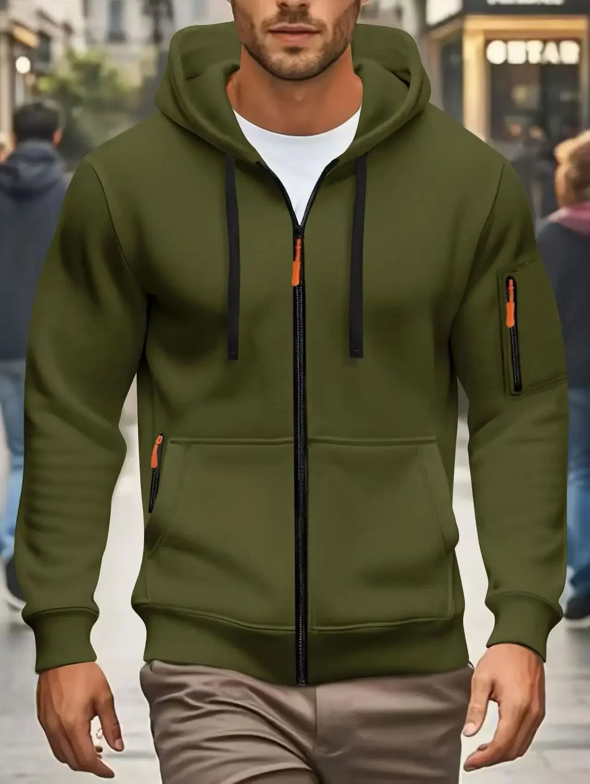 Männer Herbst Winter Neue Hoodies Langarm Sweatshirt Zipper Design Mit Kapuze Sweatshirt für Männer Sportswear Slim Fit Casual Jacke