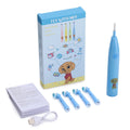    Elektrische Zahnbürste mit 5 Modi und Timer für Kinder, Cartoon-Design, Smart-Rundkopf, rotierendes Mundreinigungsgerät mit Ersatzköpfen