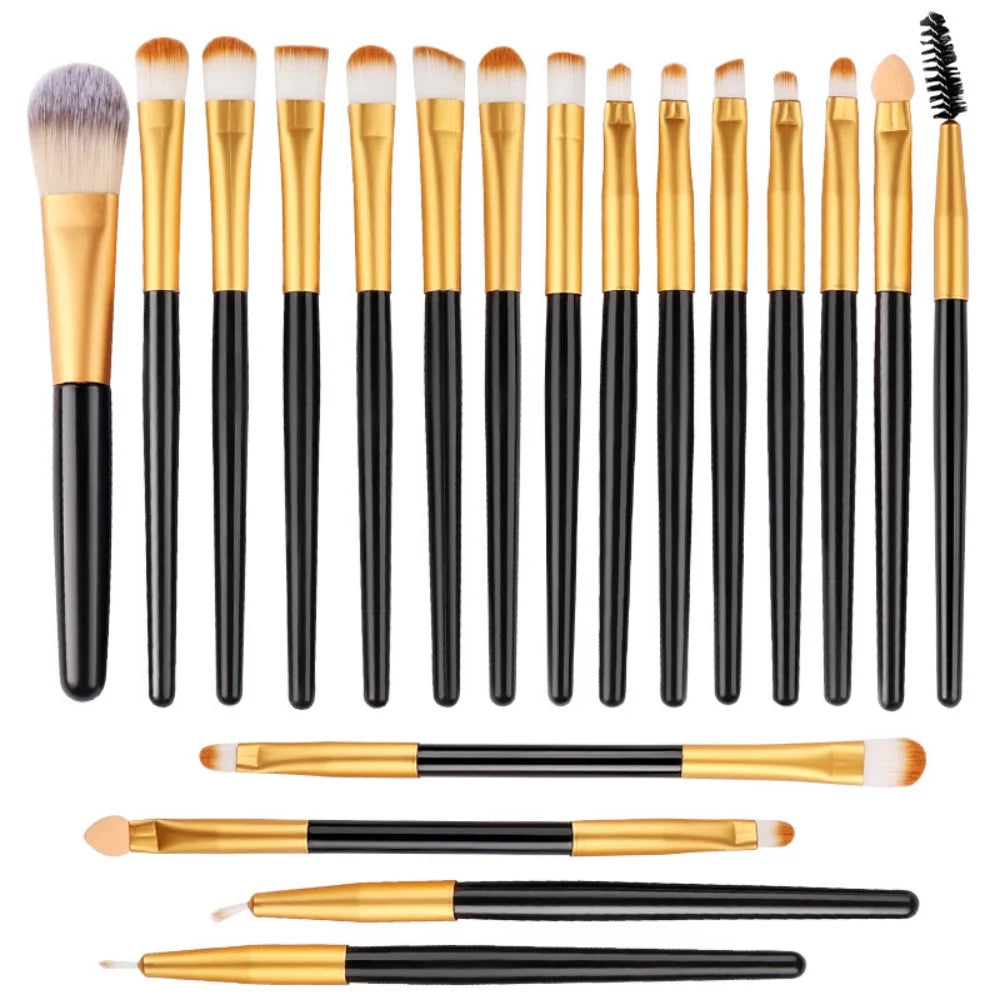 20-teiliges Weiches Make-up Pinsel Set Augendetail-Pinsel Lidschatten Unterlid Wischpinsel Eyeliner Pinsel Perfekte Werkzeuge für Augen-Make-up
