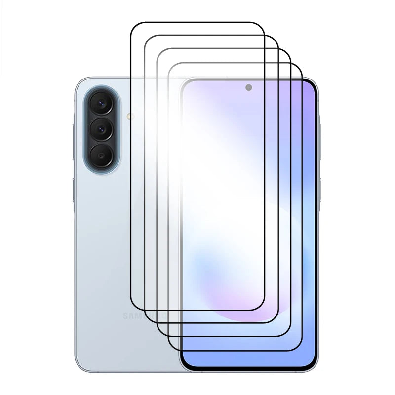 6in1 Schutzglas für Samsung Galaxy A57, für Samsung A07 A17 A37 A57, gehärtetes Glas, 2.5D Vollschutz-Displayschutzfolie für A57, Linsenschutzfolie