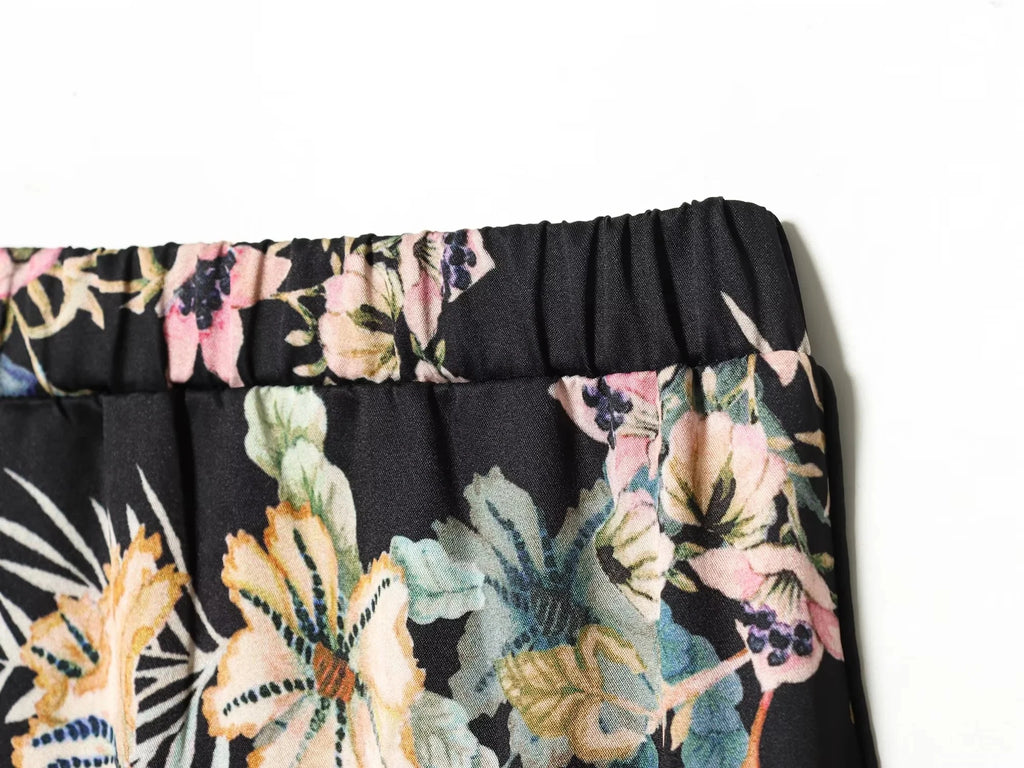 KONDALA Lässig-Schicke Damen-Print-Anzüge mit V-Ausschnitt, Langarm, Schnürung, Lockerer Blazer und Weite Hose – Neue Mode 2026 für Damen – Urlaubs-Sets