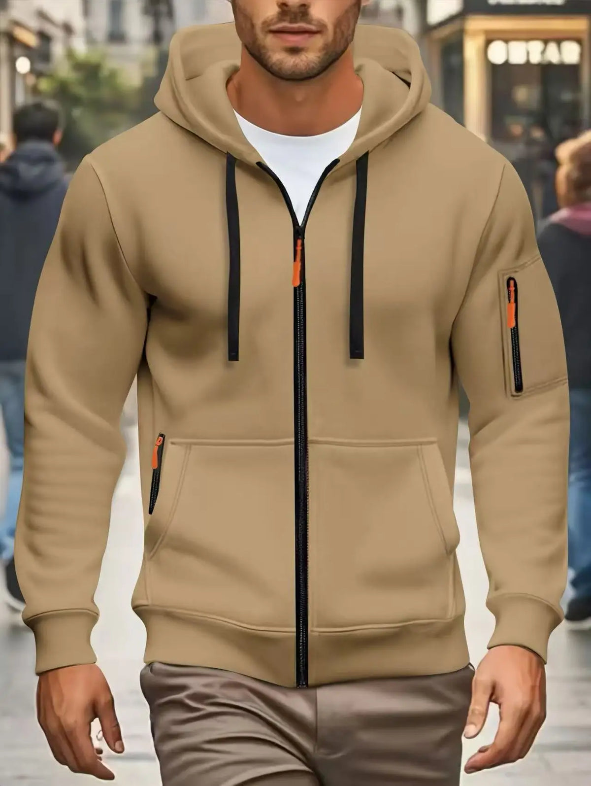 Männer Herbst Winter Neue Hoodies Langarm Sweatshirt Zipper Design Mit Kapuze Sweatshirt für Männer Sportswear Slim Fit Casual Jacke
