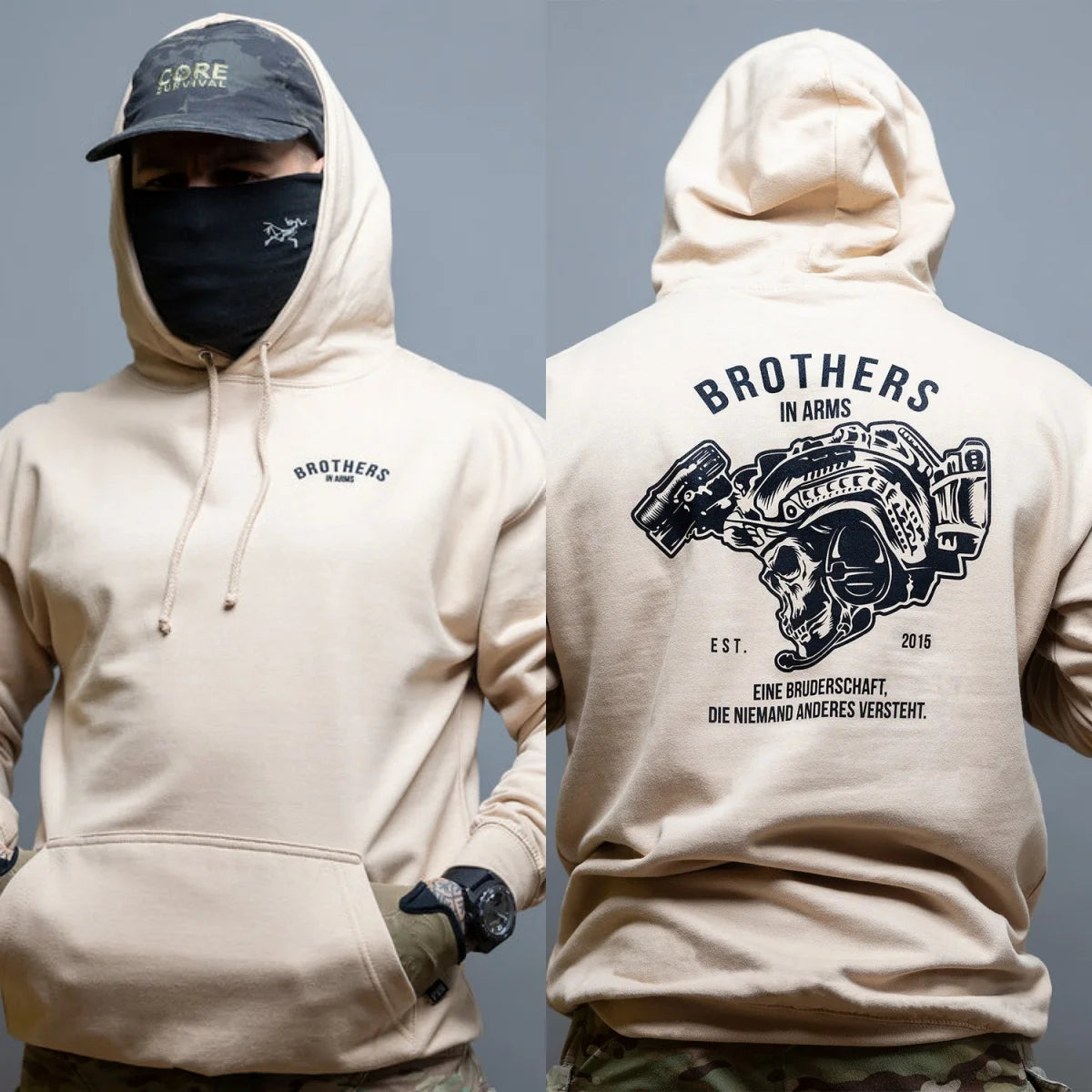 Brothers in Arms _ Team-Hoodie aus Baumwolle mit Grafik, hochwertiger Luxus-Unisex-Stil für Männer und Frauen