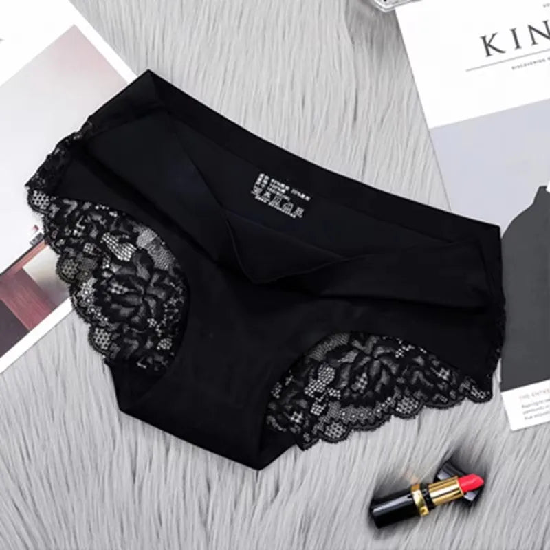 1/2/3Pcs Nahtlose WomenComfort Spitze Slip Aushöhlen Höschen Set Unterwäsche Low Rise Weibliche Sport Panty weiche Dame Dessous Sexy