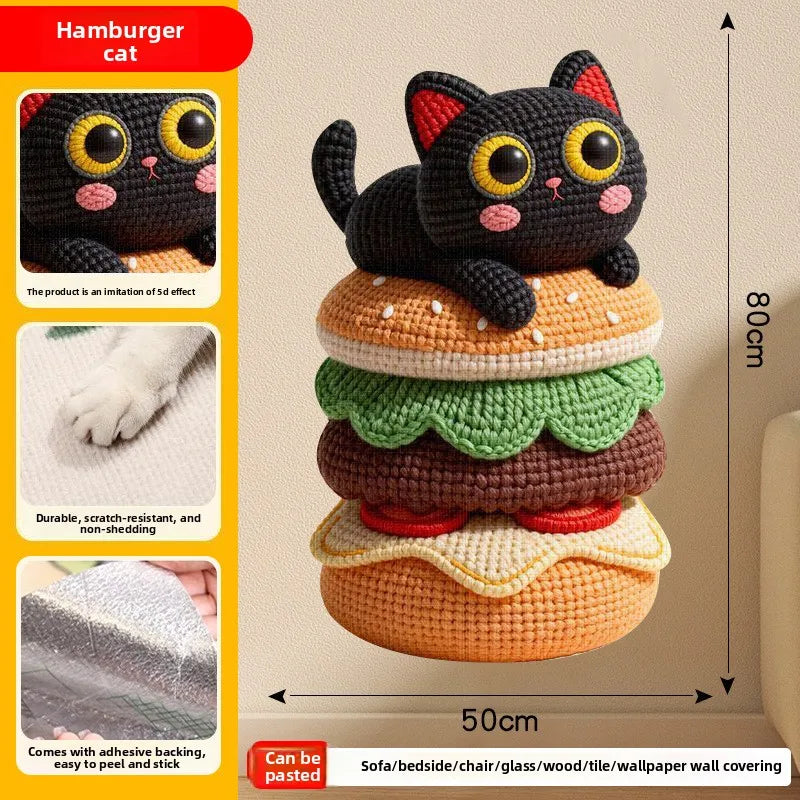 New5D Unregelmäßig Geformtes Katzen-Kratzpad, Katzen-Kratzbrett, Überall Anbringbar, Geeignet für Sofas, Möbel, Wände
