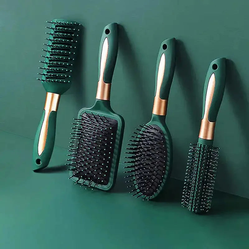 Ovaler runder Kopfhautmassage-Luftkissenkamm, antistatisches Peeling-Werkzeug für Salon SPA, Haarstyling