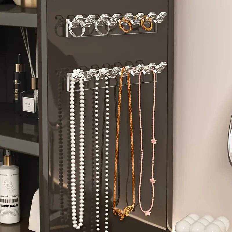 3/6 Stück selbstklebender Halsketten-Organizer, platzsparender multifunktionaler Schmuck-Organizer, Halskettenhalter zur Wandmontage