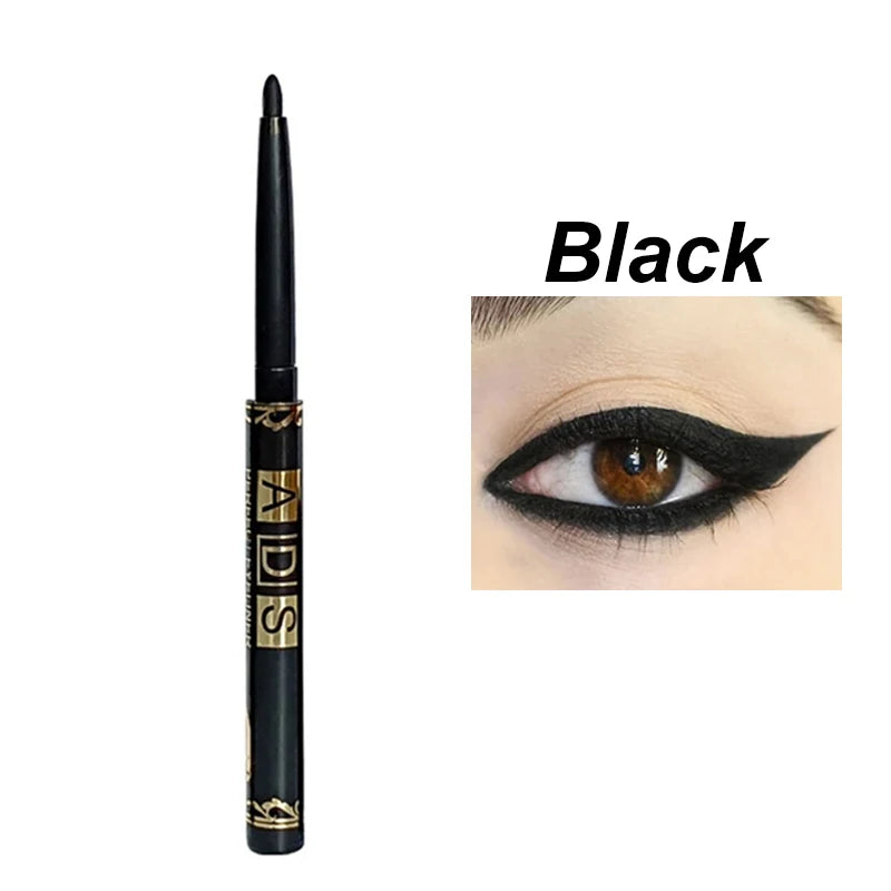 1/5/12 Stück schwarze, braune Eyeliner-Stifte, langlebig, wasserfest, wischfest, drehbar, für auffälliges Augen-Make-up