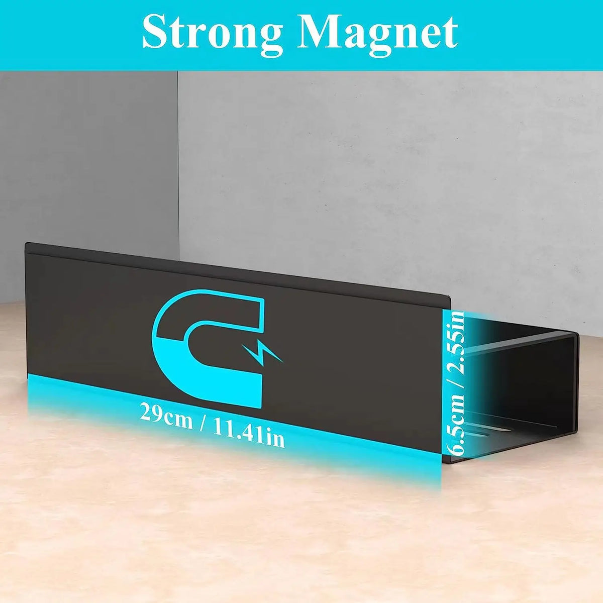 Magnetisches Kühlschrankregal, Gewürzlagerregal, Kühlschrank-Seitenregal, schwarzes Eisen, platzsparendes Küchen-Organizer-Regal für den Haushalt