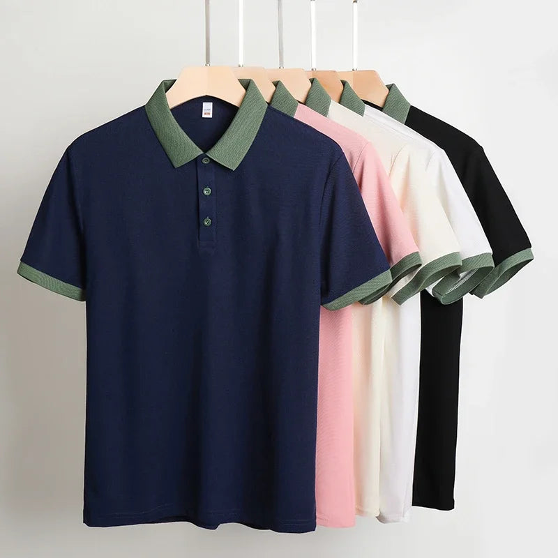 Herren Einfarbig Casual Fashion Kurzarm POLO Shirt Sommer Bequemes Top