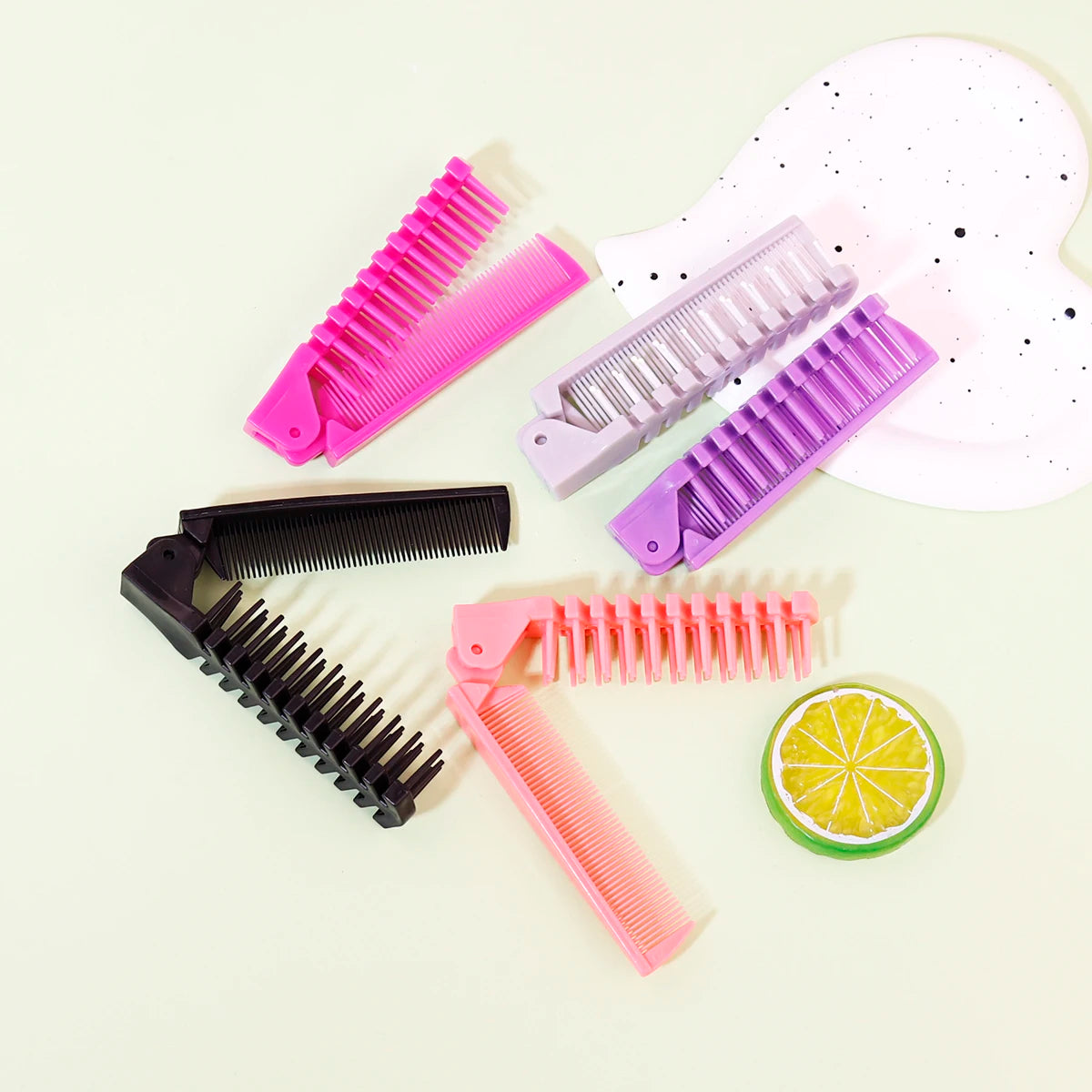 Tragbarer Reise-Klappkamm, antistatischer Styling-Massagekamm, professionelles Haarstyling-Werkzeug, geeignet für alle Haartypen