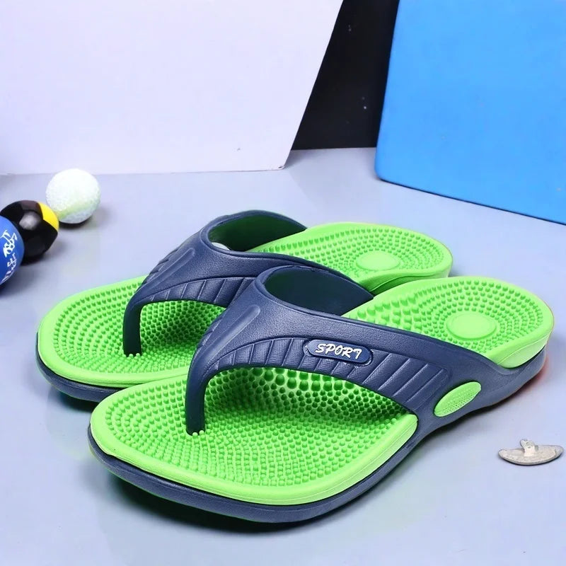 Leichte EVA-Sandalen für Herren mit Massagesohle, mehrfarbige Optionen, große Slip-On-Hausschuhe für den täglichen Gebrauch am Strand zu Hause im Freien