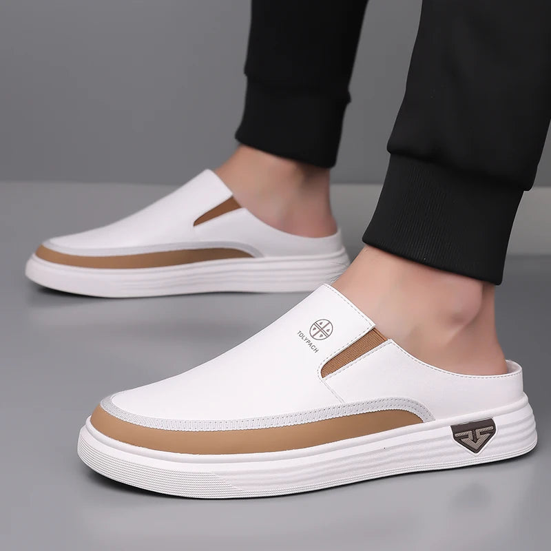 Herren Slip-On Loafer Sommer Rutschfeste Weiche Sohle Freizeitschuhe Bequeme Atmungsaktive Mule-Schuhe Einfach zu Tragen-725