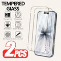 2 Stück Displayschutzfolie für iPhone 11 12 13 14 15 16 17 Pro Max Plus Mini Gehärtetes Glas für iPhone 16 15Plus XR XS Glasfolie