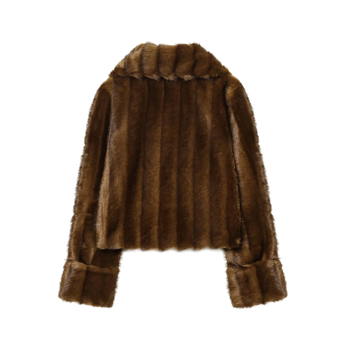 2025, Winter, neuer Damenmode-Stil, künstlicher Pelzeffekt, Disney-Kragen, Jacke, Kurzmantel, halber Rock-Set